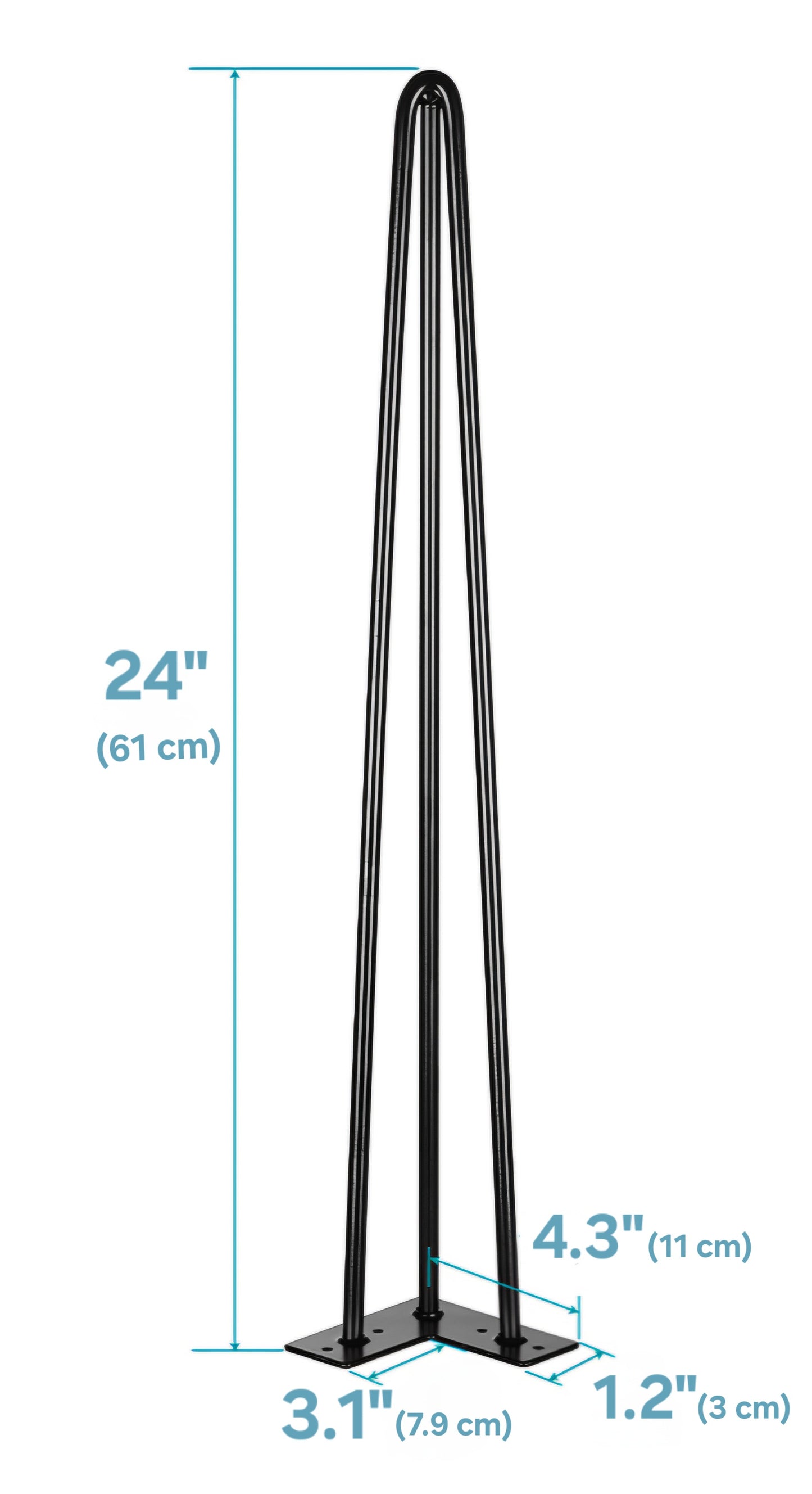 ASW Birch Wood Coffee Table with Hairpin Legs, Rectangular Center Table, Living Room, Home Office, Furniture, Natural Dark Honey with Black Nods