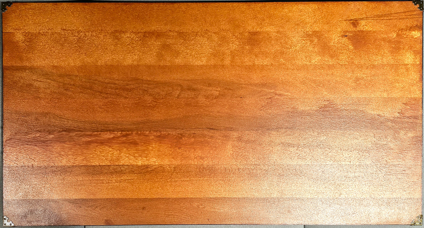 ASW Birch Wood Coffee Table with Trapezoid Legs, Rectangular Center Table, Living Room, Home Office, Furniture, Natural Dark Honey