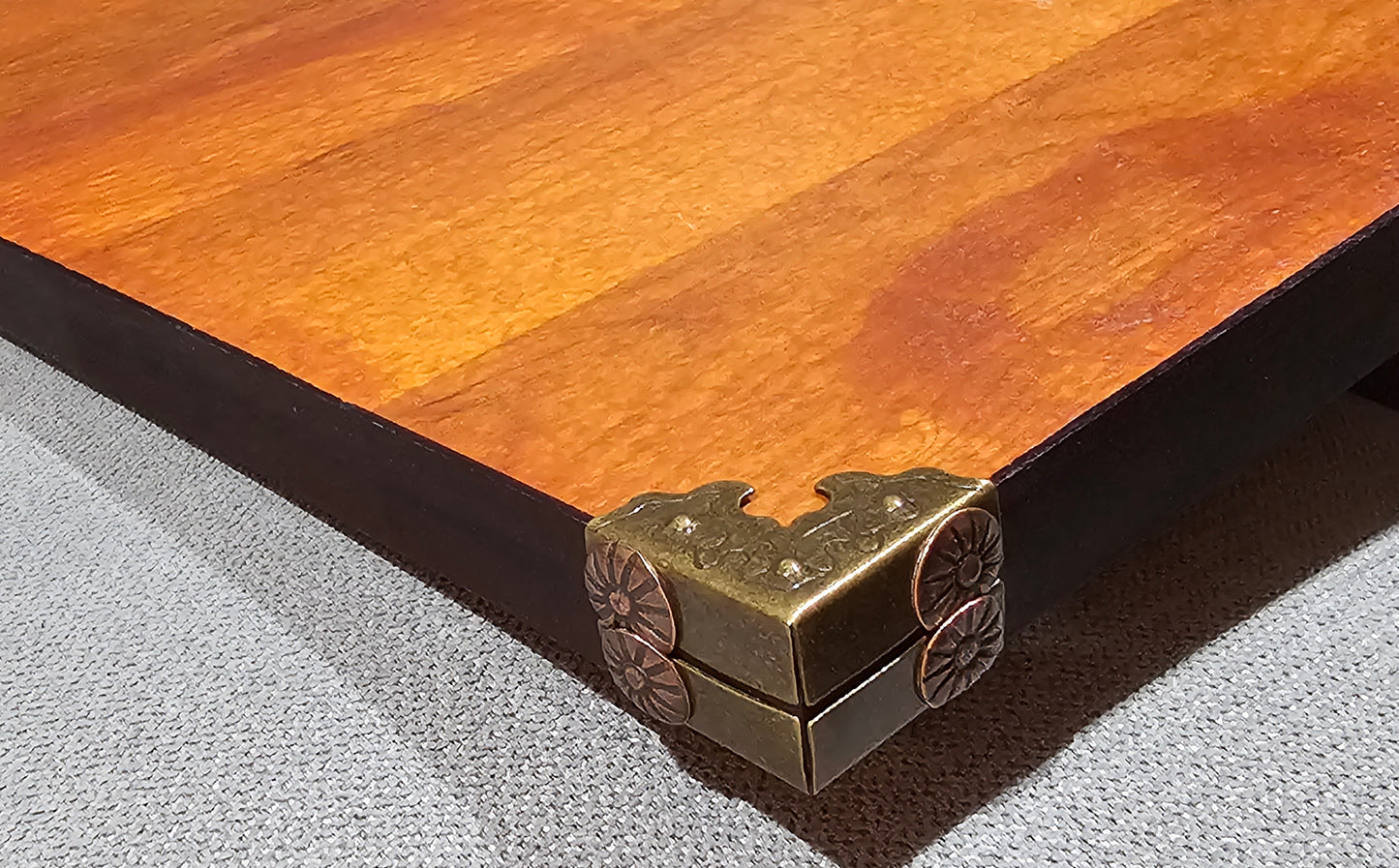 ASW Birch Wood Coffee Table with Trapezoid Legs, Rectangular Center Table, Living Room, Home Office, Furniture, Natural Dark Honey