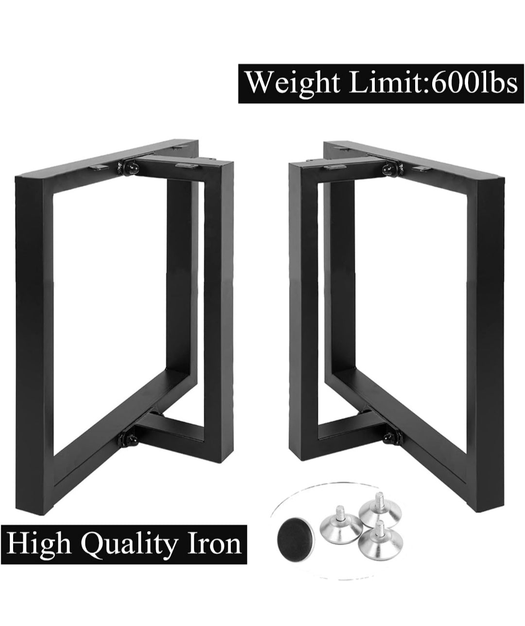 ASW T-Shape Furniture Legs, Heavy Duty Steel Table Legs, Industrial Furniture Legs, Dining Table Legs, Modern Coffee Table Legs, Office, Desk Table Legs (2Pcs)