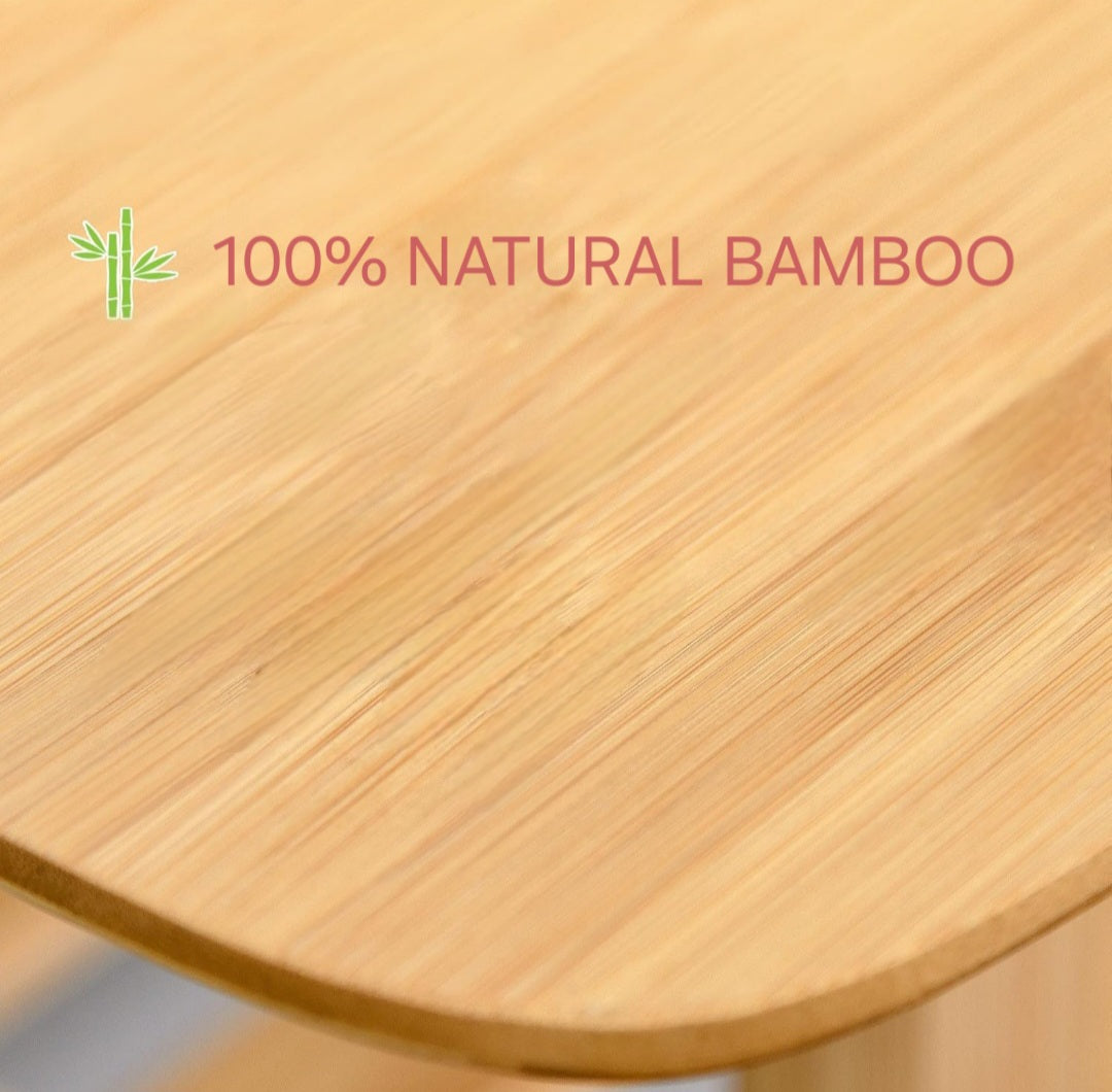 ASW Bamboo Coffee Table with storage shelf, Rectangular Center Table, Living Room, Home Office, Furniture, Natural Honey