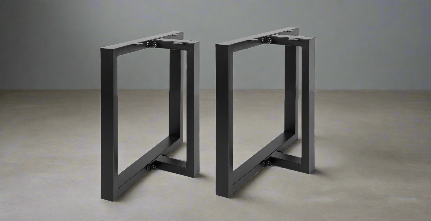 ASW T-Shape Furniture Legs, Heavy Duty Steel Table Legs, Industrial Furniture Legs, Dining Table Legs, Modern Coffee Table Legs, Office, Desk Table Legs (2Pcs)