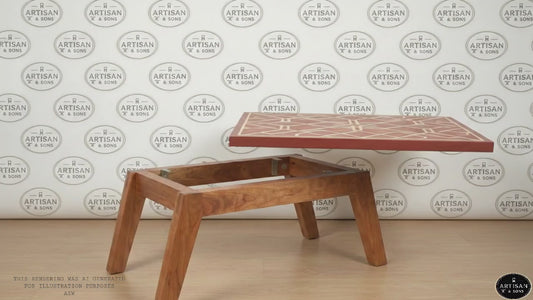 The Fjord: Solid Wood Coffee Table Base | Mid-Century Modern Frame with Tapered Legs (18")