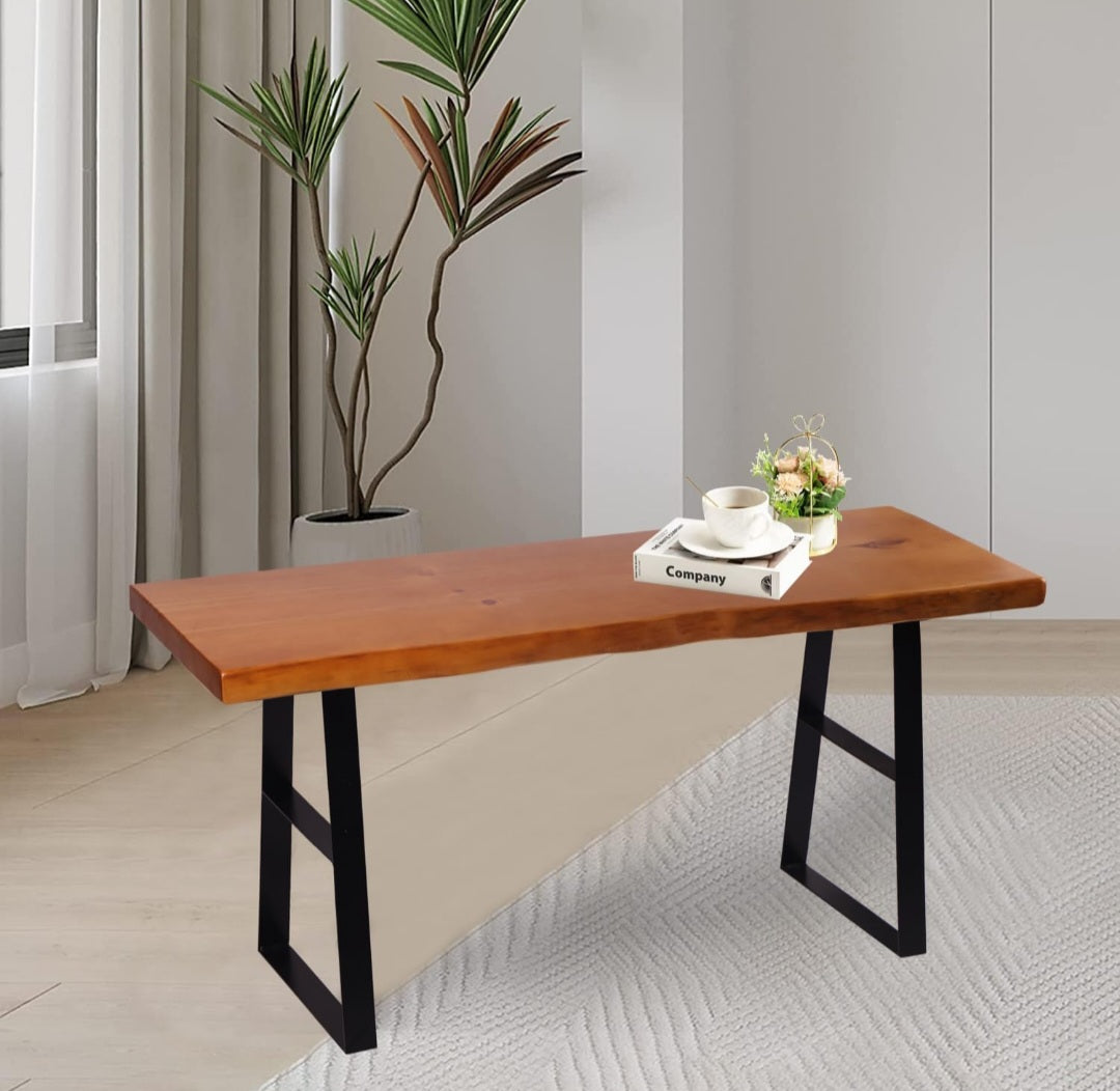 ASW 22'' Trapezoid Metal Table Legs Bench Legs, 2 Levels, Heavy Duty Furniture Legs for DIY Desk Legs, Black Metal End Table, Coffee Table, Side Tables, Sofa, Set of 2 (22"x9.5")