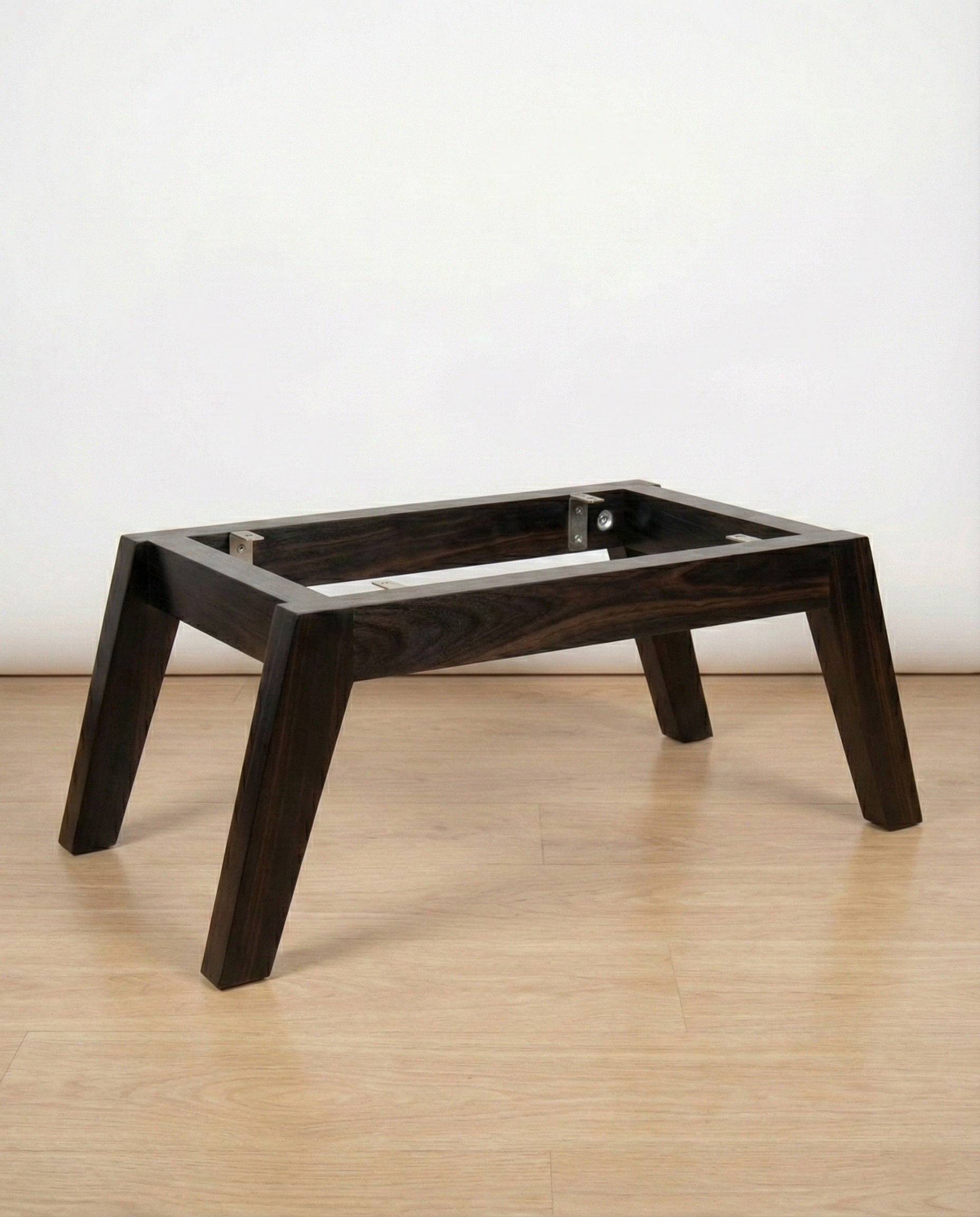 The Fjord solid wood coffee table base mid-century modern, tapered leg detail – Artisan & Sons
