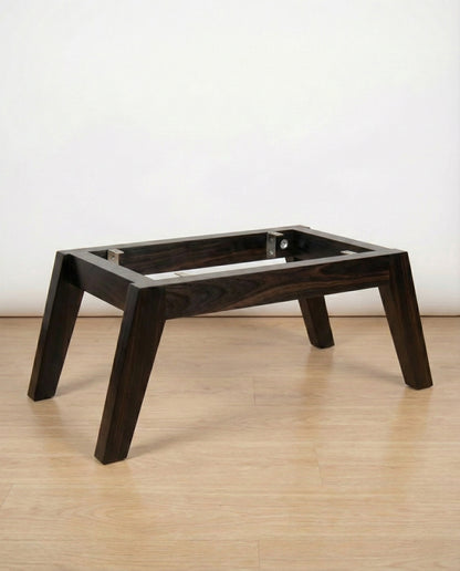 The Fjord solid wood coffee table base mid-century modern, tapered leg detail – Artisan & Sons